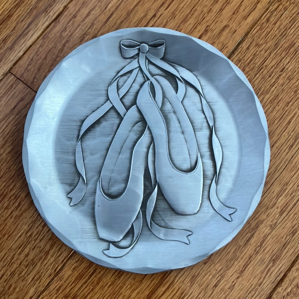 Wendell August Forge - Pewter Ballet Slippers Hanging Plate